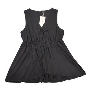 Bloomchic Wrap Top Womens Size 14-16 Sleeveless Black Flowy